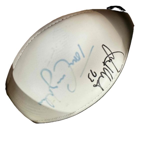 Wilson NFL Mini Autographed The Duke Leather Football Joe Klecko Tom Cavanagh - Picture 3 of 10